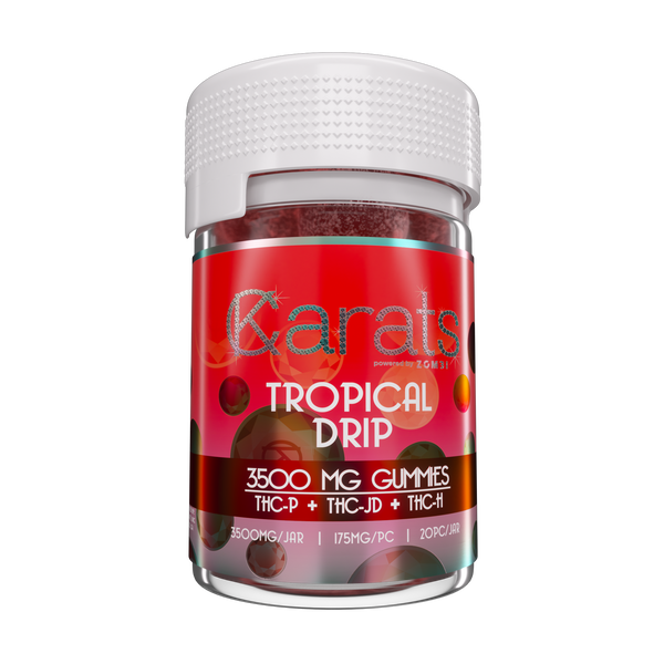 Carats THC-P, THC-JD, THC-H Gummies 3,500mg per jar | 175mg per piece - Triangle Hemp Wellness