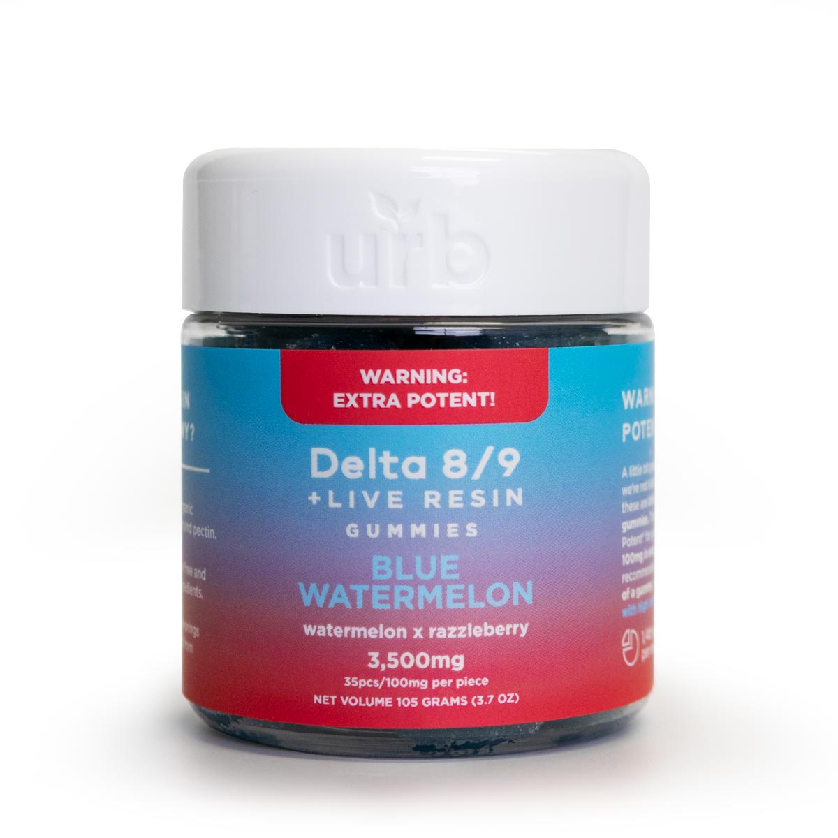 Urb Live Resin D8 | D9 Gummy Jars 3500mg - Triangle Hemp Wellness