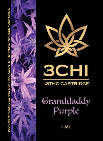 Grandaddy Purple Delta 8 1ml Vape Cartridge 1000mg - Triangle Hemp Wellness