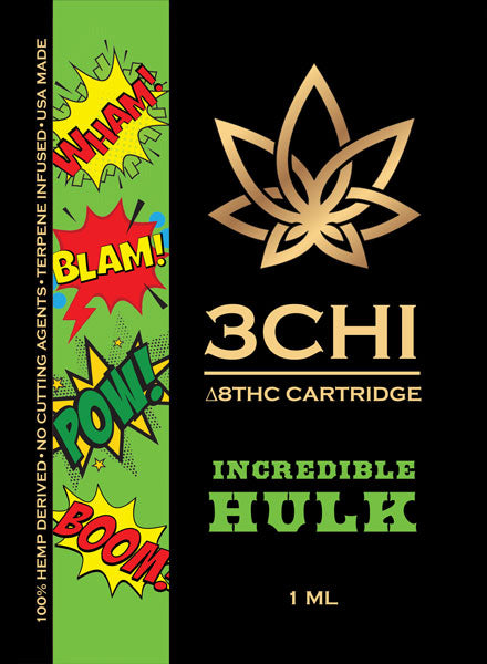 Incredible Hulk Delta 8 1ml Vape Cartridge 1000mg - Triangle Hemp Wellness