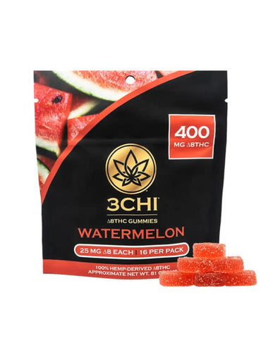 3 CHI Delta 8 Gummies - WATERMELLON - Triangle Hemp Wellness
