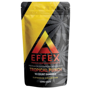 Delta Effex Delta 8 + D10 Gummies – Tropical Punch 40mg 10 Count - Triangle Hemp Wellness