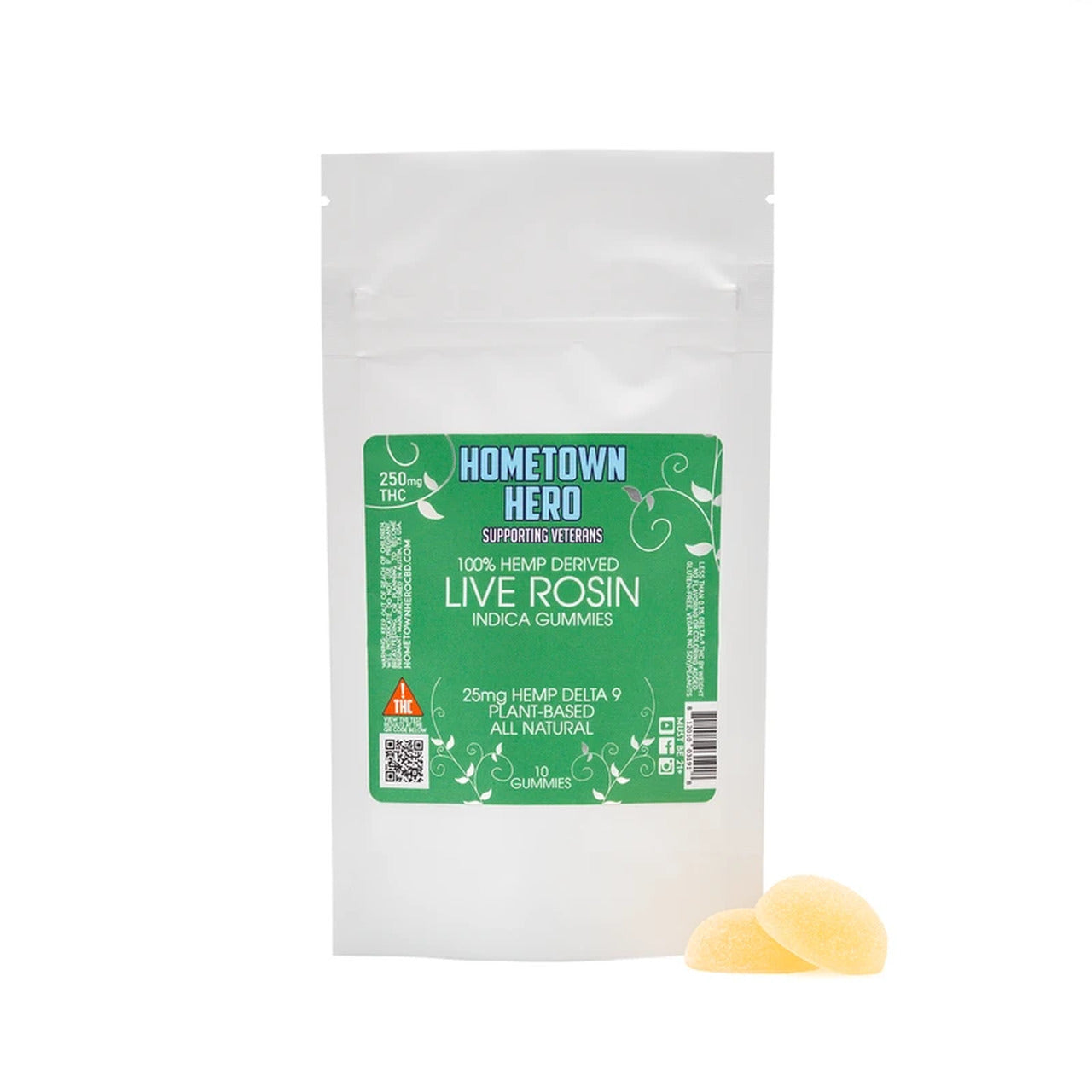 Delta-9 Live Rosin Gummies (Indica) - Triangle Hemp Wellness