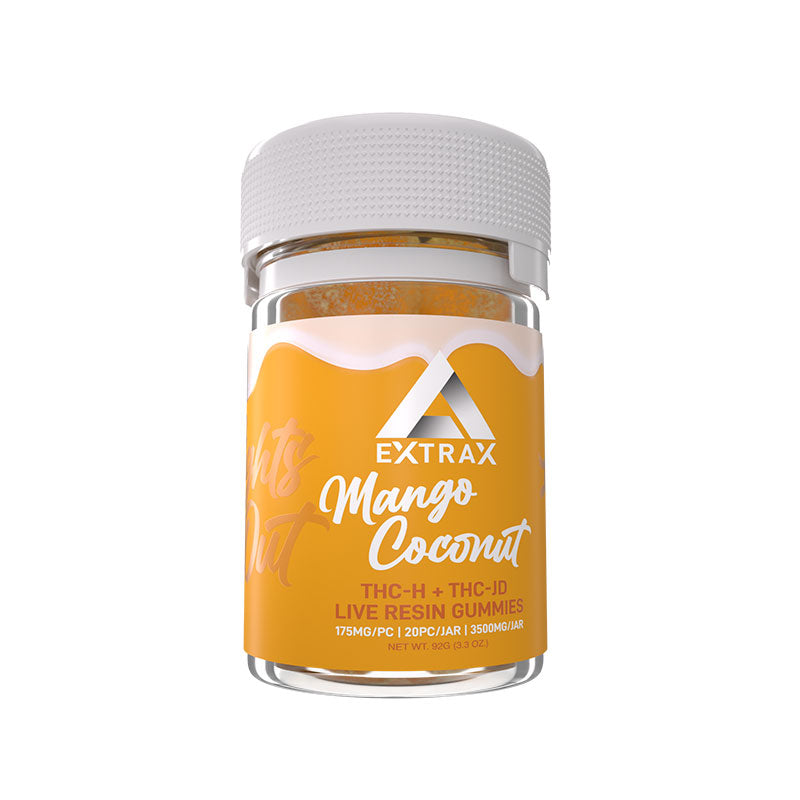Delta Extrax THCh THCjd Gummies – Mango Coconut 3500mg - Triangle Hemp Wellness