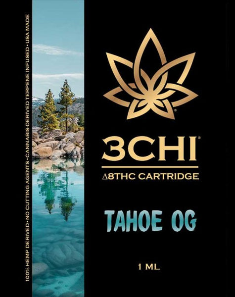 3Chi Delta 8 THC Vape Cartridge Tahoe OG - Triangle Hemp Wellness
