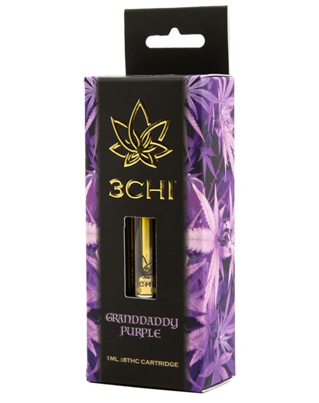 3 CHI Delta 8 THC Vape Cartridge - Granddaddy Purple - Triangle Hemp Wellness