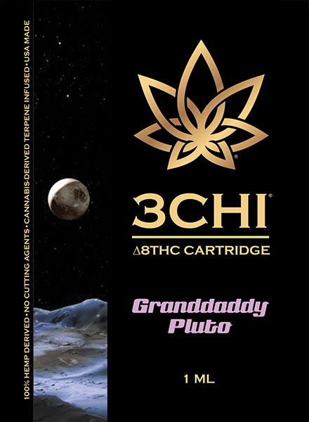 3 CHI Delta 8 THC Vape Cartridge Granddaddy Pluto (CDT) 1 ML - Triangle Hemp Wellness