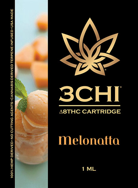 3 CHI Delta 8 THC Vape Cartridge Melonatta (CDT) 1ML - Triangle Hemp Wellness