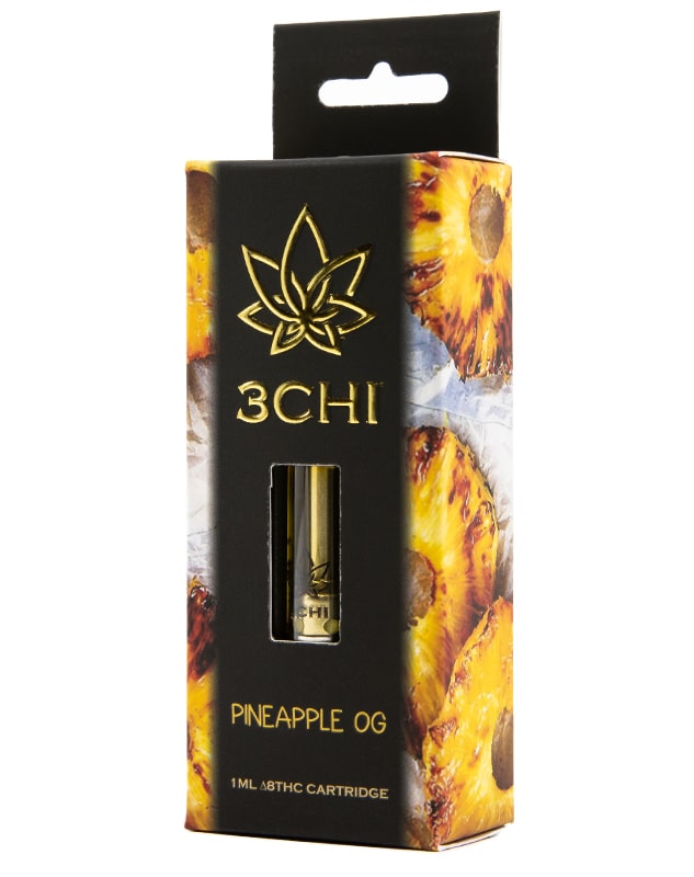 3Chi Delta 8 THC Vape Cartridge Pineapple OG - Triangle Hemp Wellness