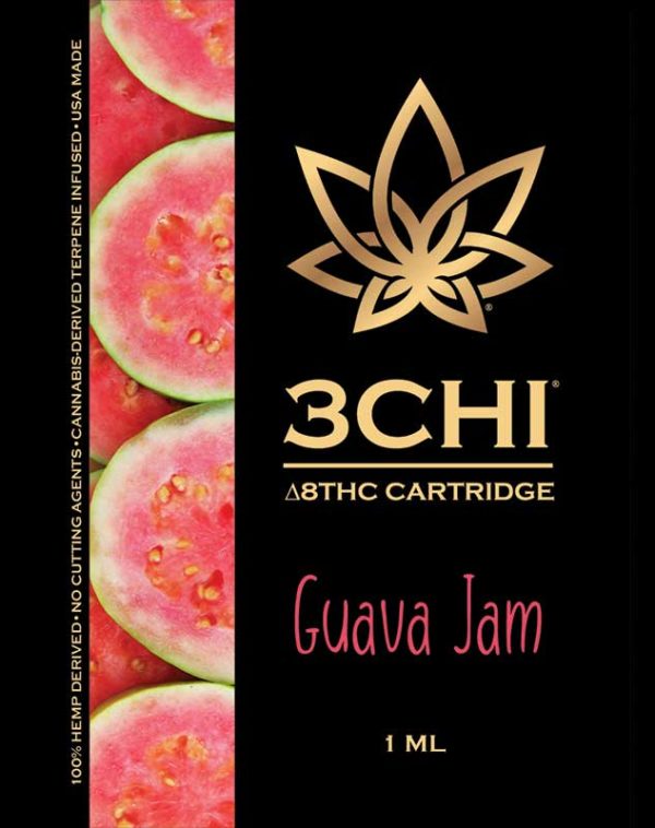 3Chi Delta 8 THC Vape Cartridge Guava Jam - Triangle Hemp Wellness