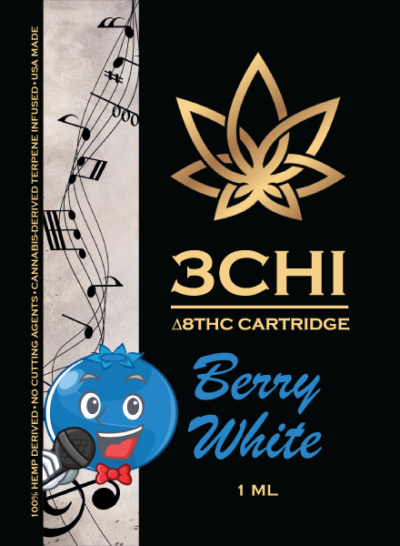 3CHI Delta 8 Berry White (CDT)-1ML/1000MG - Triangle Hemp Wellness