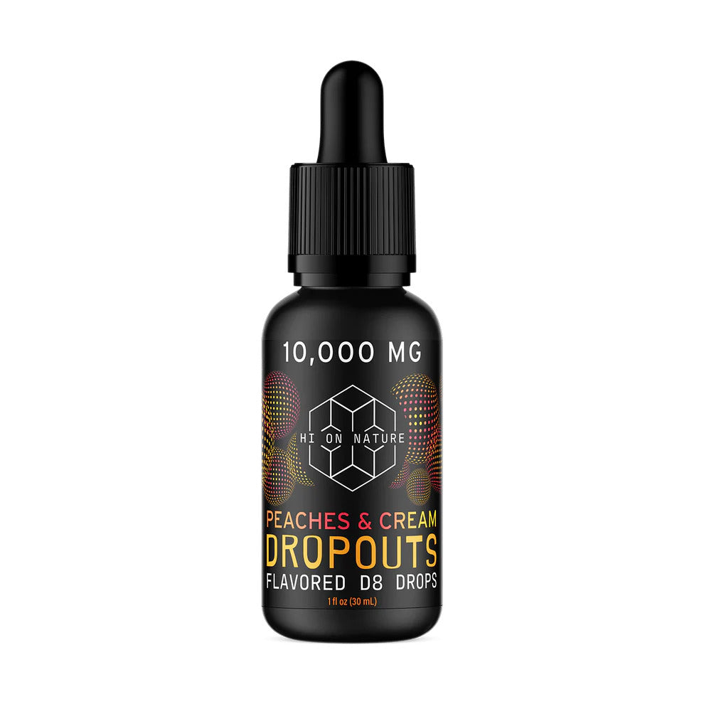 10,000mg DELTA 8 DROPOUTS - PEACHES & CREAM - Triangle Hemp Wellness