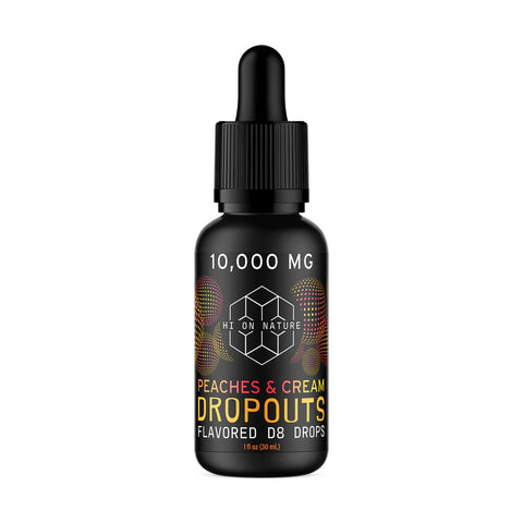 10,000mg DELTA 8 DROPOUTS - PEACHES & CREAM - Triangle Hemp Wellness
