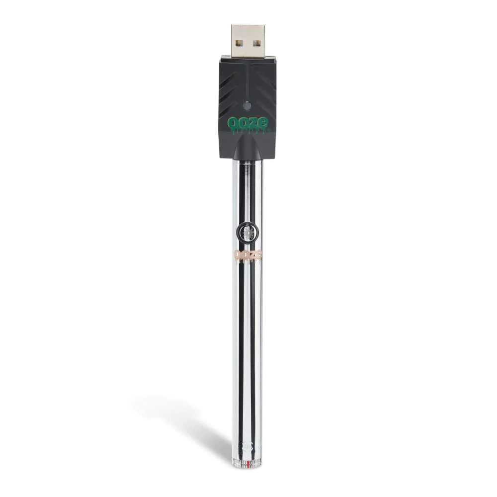 Ooze Twist Slim Pen - 320 MAh Flex Temp Battery - Chrome - Triangle Hemp Wellness