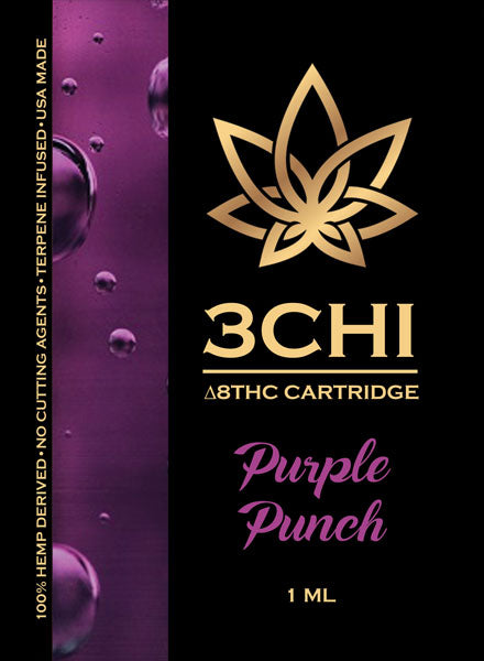 3Chi Delta 8 Vape Cartridge | Purple Punch - Triangle Hemp Wellness