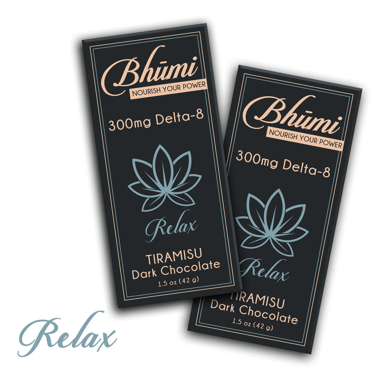Tiramisu Dark Chocolate Bar 300mg D8 - Triangle Hemp Wellness