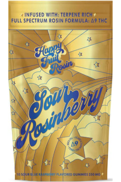 HAPPY FRUIT ROSIN FULL SPECTRUM D9 THC -Sour Rosinberry- Indica - Triangle Hemp Wellness